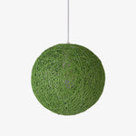 Lampe Papier Boule Wicker Vert / 15Cm Luminaire Chambre