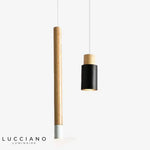 Lampe Suspendue Bois Tube Botimi Luminaire Chambre