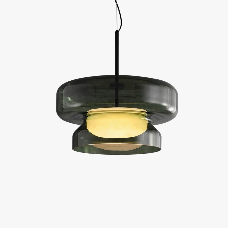 lampadario sospeso design moderno in vetro LED decorativo