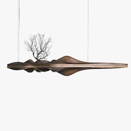 Lampadario in legno nordico design luminoso.