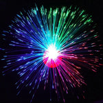 Lampe veilleuse LED multicolore en fibre optique