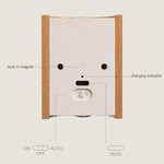 Led Capteur De Mouvement Bois Tactile Sans Fil Applique Murale Chambre