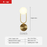 Led Cuivre Murale Design Scandinave Chic Un Up Applique Chambre