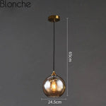 Led Loft Suspension Verre Fumé Ambré - A Luminaire Chambre