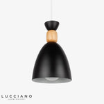 Led Métal Bois Suspension Design Noir Luminaire Chambre
