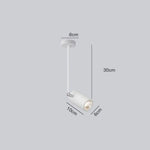 Led Moderne Cylindre Aluminium Diano Blanc / 30Cm Luminaire Doré