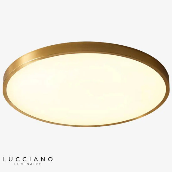 Led Rond Doré Plafonnier Minimaliste Luminaire Chambre