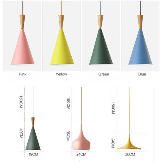 Led Suspension Moderne Alda Colorée Luminaire Chambre