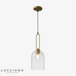 Led Verre Rond Et Anneau Doré Luminaire Doré