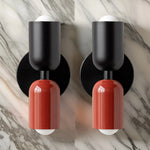 Lot De 2 Appliques Muraux Design Nordique Scandinave Noir Rouge Applique Murale Moderne