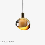 Luminaire Led Design Or Arrondi Doré