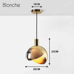 Luminaire Led Design Or Arrondi Doré