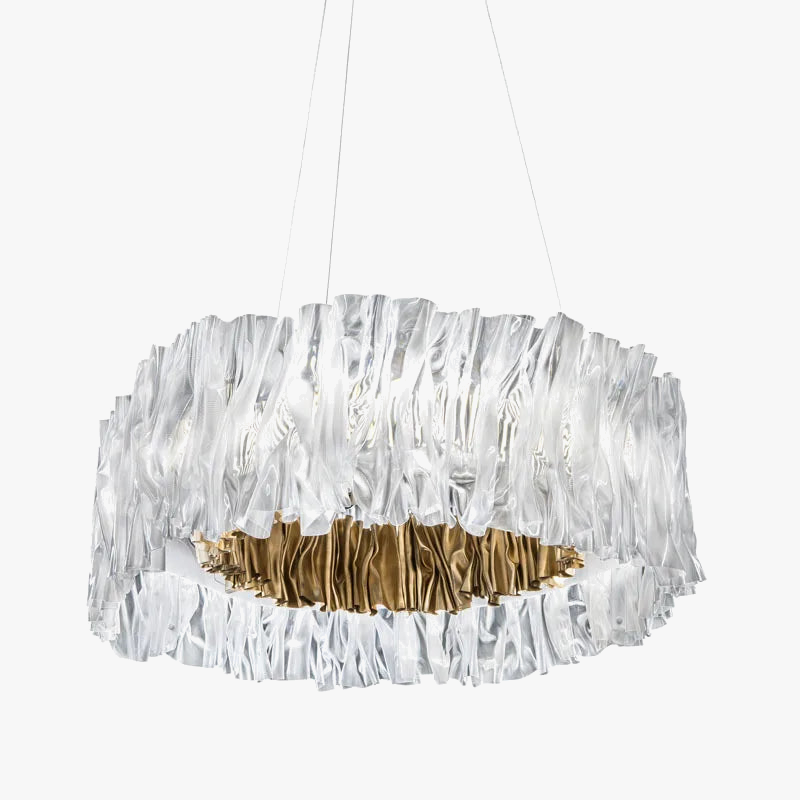 Lampadario acrilico petalo moderno luminoso