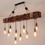 Lustre Bois Avec Plusieurs Ampoules