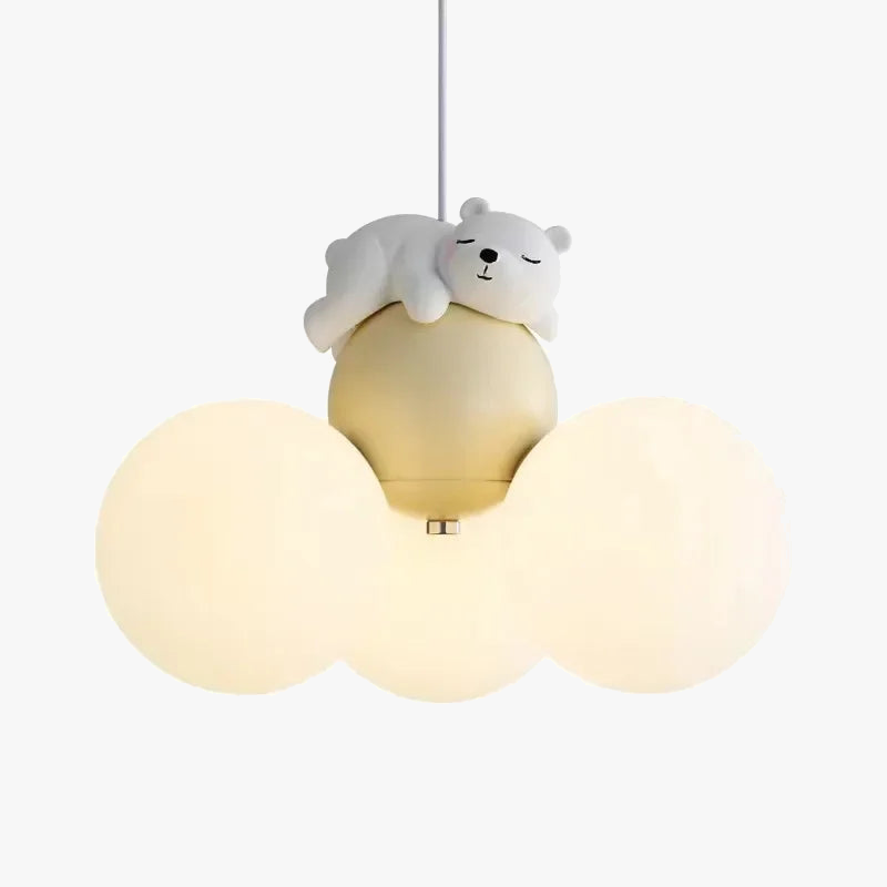 lampadario creativo cartone animato orso palloncino per bambini