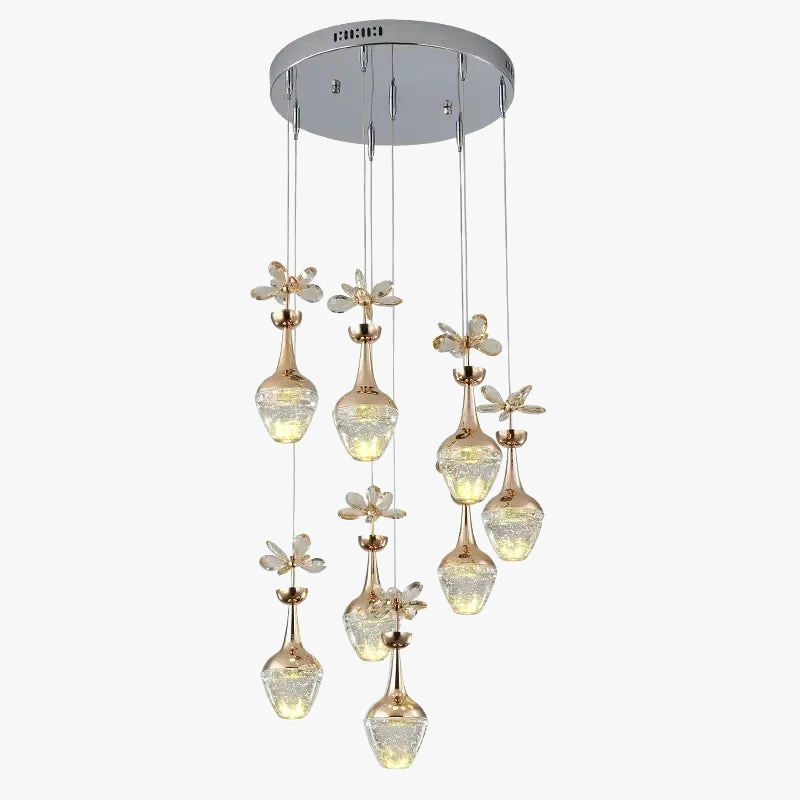 lampadario di lusso in cristallo con LED creativo minimalista