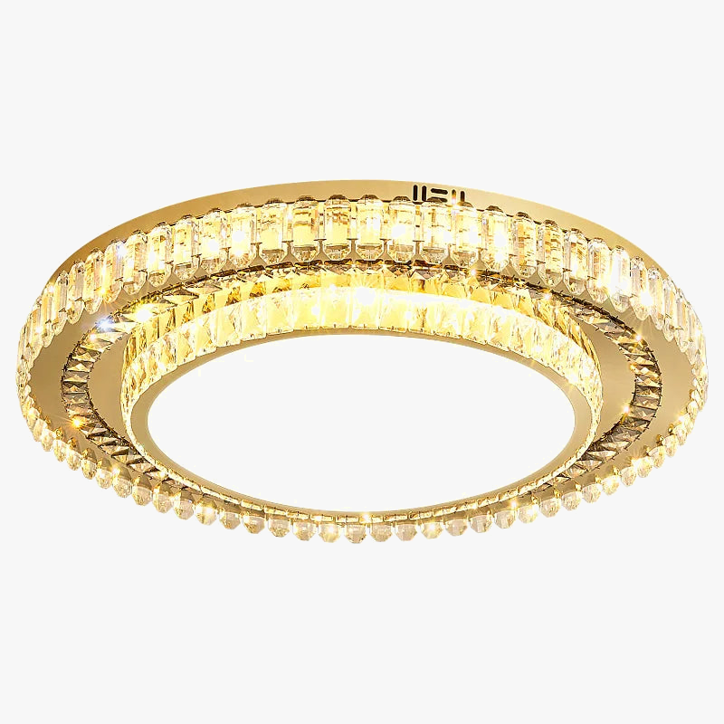 lampadario di lusso moderno in vetro di cristallo led rotondo