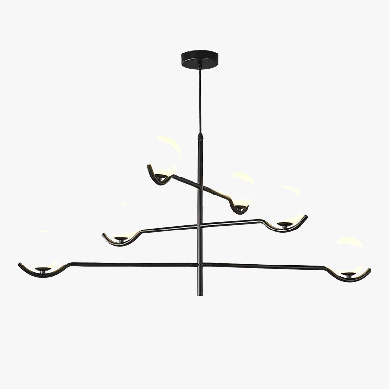 Lampadario in vetro design contemporaneo