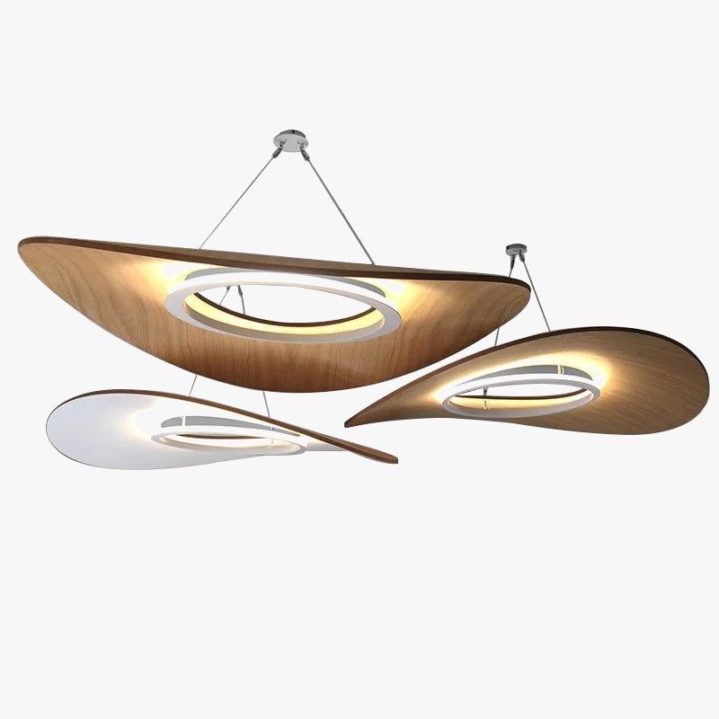 lampadario design minimalista moderno in legno danese
