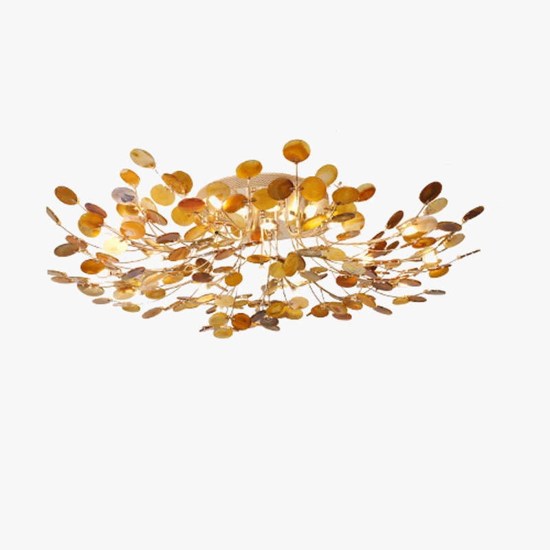 lampadario design moderno in agata colorata per interni eleganti