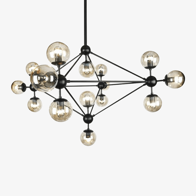 Lampadario nero contemporaneo elegante design