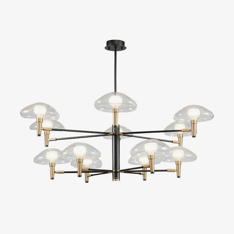 Lampadario nero e oro elegante