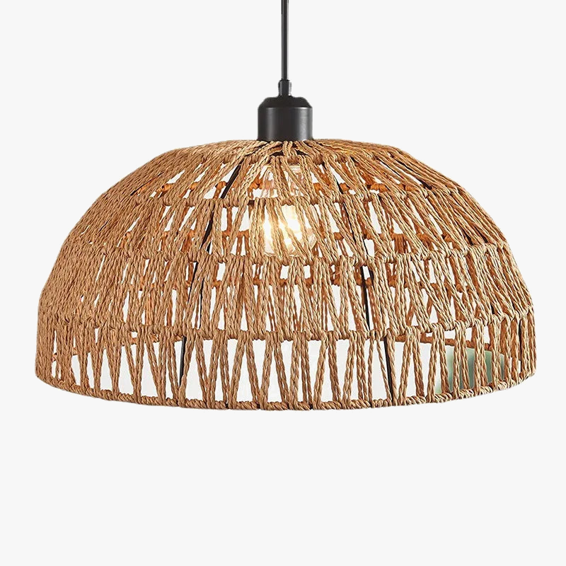 Sospensione corda canapa giapponese rattan zen