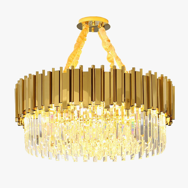 Elegante lampadario sospeso in cristallo.