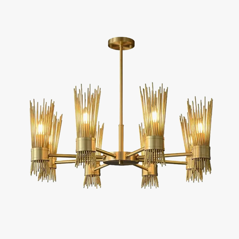 lampadario in rame pieno led creativo sospeso per decorazione casa