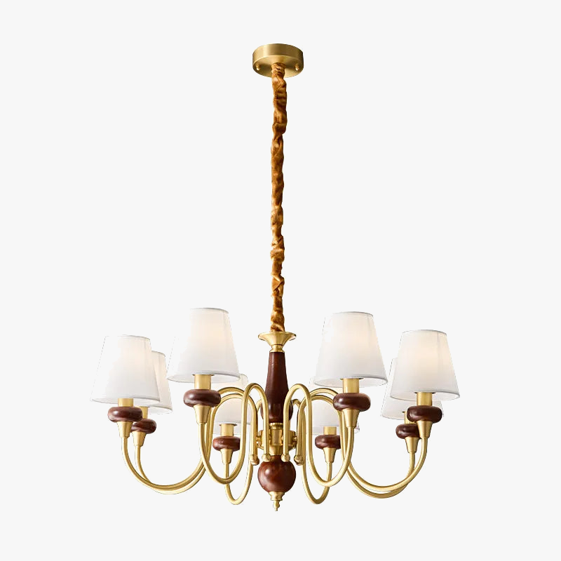 lampadario in rame per illuminazione interna moderna ed elegante