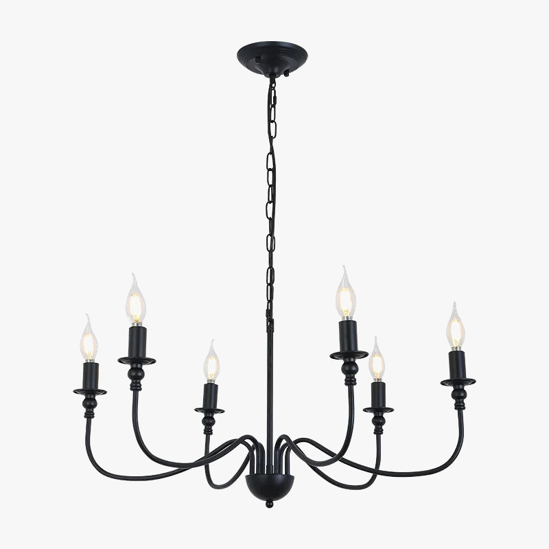 Lampadario ferro nero design moderno