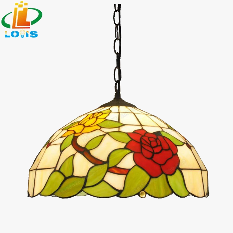 lampadario in vetro di peonia stile europeo moderno decorativo