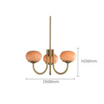 Lustre en Verre Rose