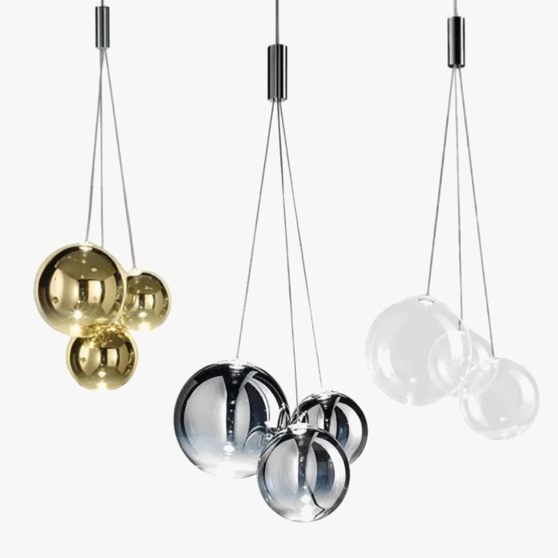 Lampadario contemporaneo in vetro luminoso