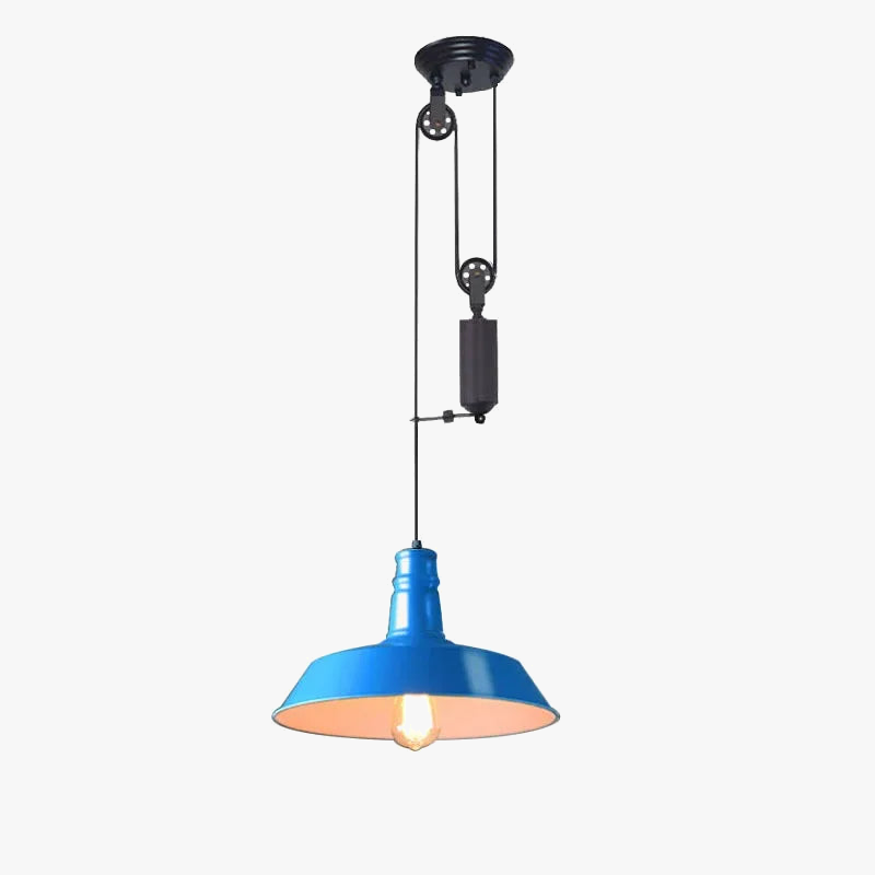 lampadario industriale a carrucola stile loft retrò nordico illuminazione bar