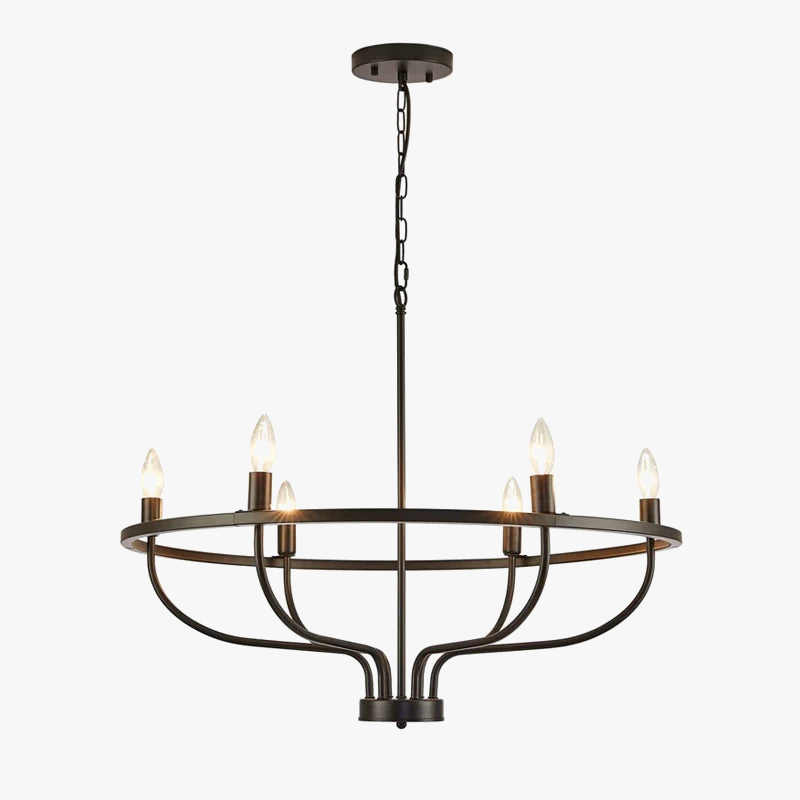Lampadario in metallo vintage industriale