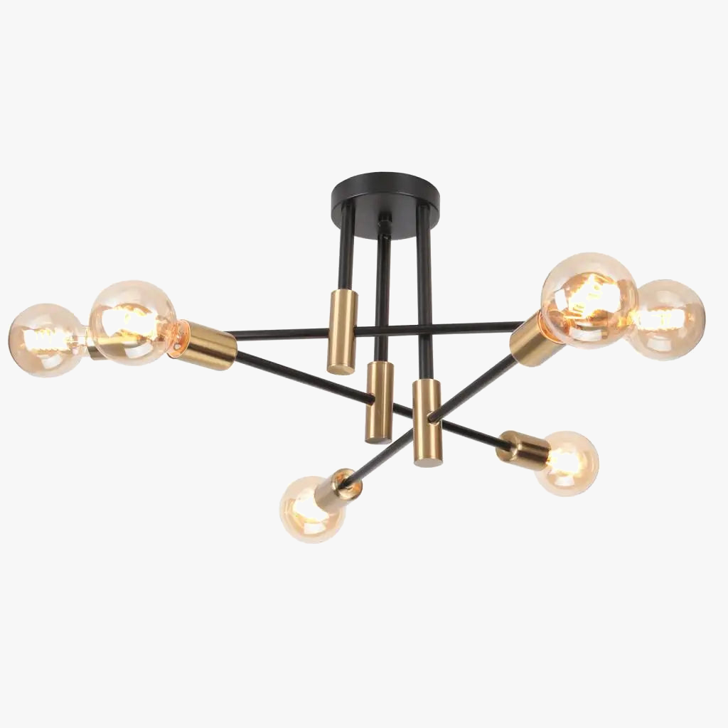 Lampadario retrò design in metallo vintage