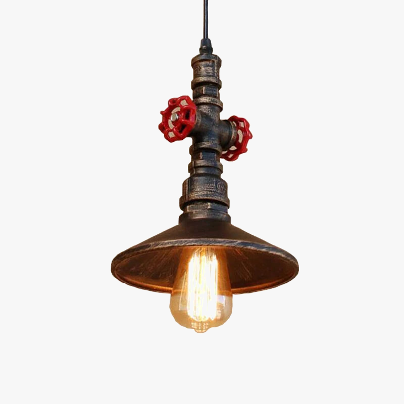 lampadario industriale retrò in ferro per ristorante bar club