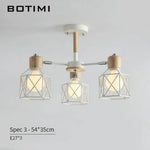 Lustre Led Bois Moderne Métallique 3 Lampes Luminaire Chambre