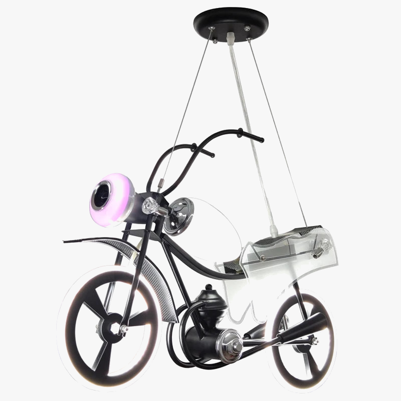 lampadario led creativo nordico per camera bambini in acrilico moto