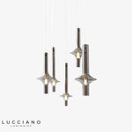 Lustre Led Cylindrique En Verre Luminaire Chambre