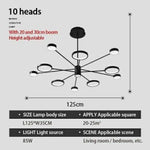 Lustre Led Design Créatif Noir 10 Lampes / Froide Luminaire Chambre