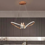 Lustre Led Design Spirales Dorées Luminaire Chambre