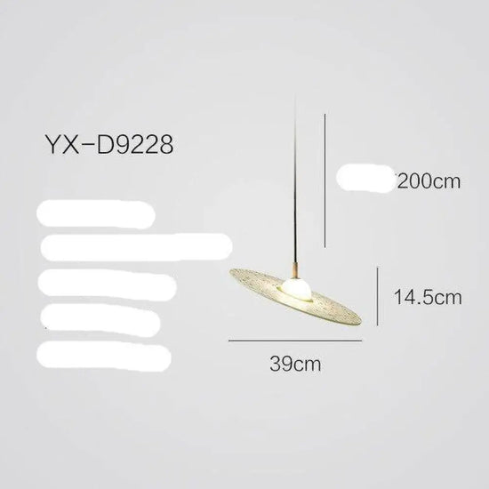 Lustre Led Disque Marbre Coloré Jaune / Froide Luminaire Chambre