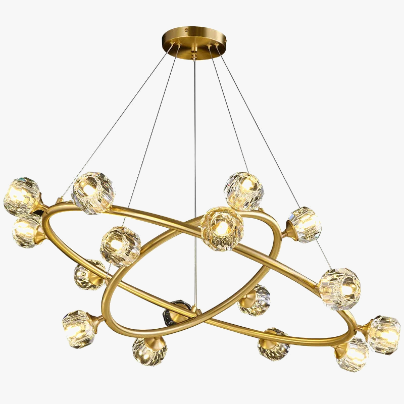 lampadario a LED in cristallo nordico minimalista per hotel e club