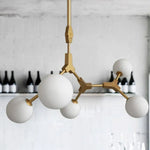Lustre Led Métal Doré Et Verre Loft Luminaire Doré