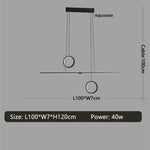 Lustre Led Minimaliste Reez Métal Luminaire Doré