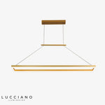 Lustre Led Moderne En Métal Lofty Luminaire Doré
