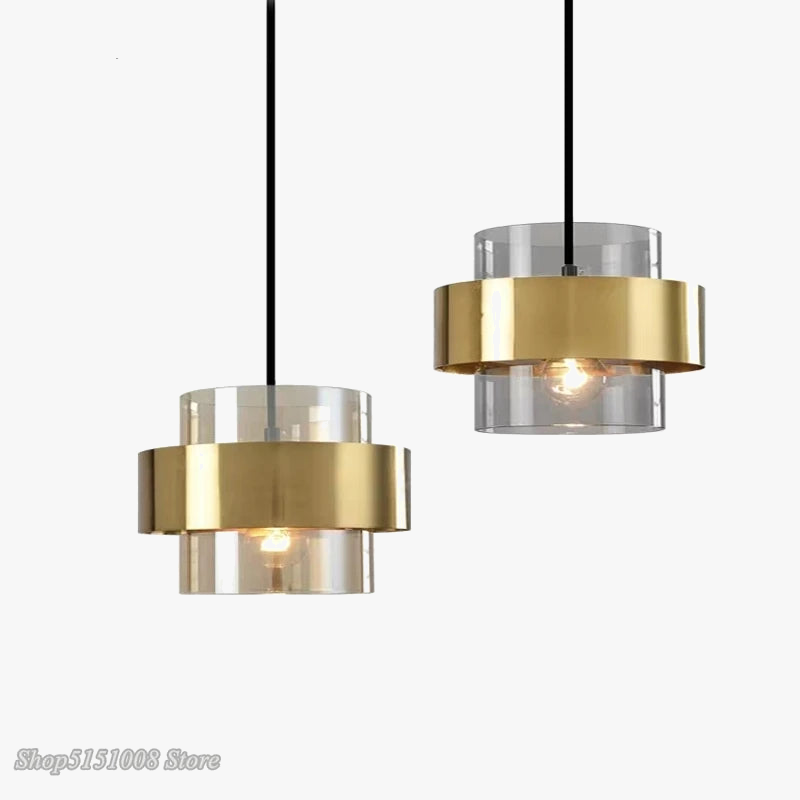 Lampadario LED scandinavo essenziale trasparente