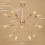 Lustre Led Moderne Makari Araignée Ajustable 18 Lampes - Doré A Luminaire Doré